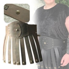 PU Leather Ancient Roman Gladiator Battle Belt Skirts Gothic Armor Medieval
