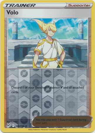 VOLO 169/196 LOST ORIGIN POKEMON (REVERSE HOLO, NM)