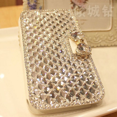 Luxus Bling Bowknot Kristall Diamant Wallet Flip Handyhülle für Xiaomi Phone - Bild 4 von 17