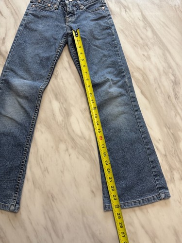 RARE Vintage YES Girls Casual trendy Flared Bootcut Denim Jeans Cotton LOGO Sz 8 - Picture 4 of 17