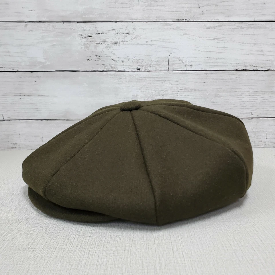Emstate Melton Wool 8 Panel Applejack Newsboy Cap Made in USA Many Colors - Image 4 of 4
