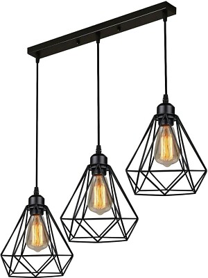 Industrielle Deckenleuchten schwarz modern Cluster Pendelleuchten Diamanten Kitchan
