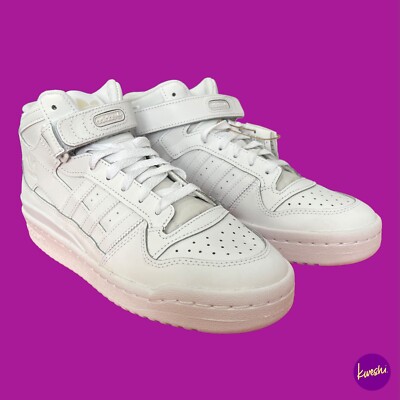 Adidas Originals Forum Mid W, Leder Obermaterial, Schnürschuhe, weiß, UK 6 / EU 39,6 / US 7,5