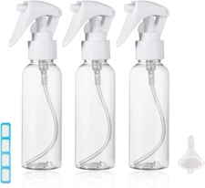 Travel Size Spray Bottle, 3.4Oz/100Ml Plastic Fine Mist Spray Bottle Set, Refill