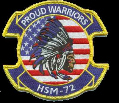 4'' NAVY HSM-72 BUTCH USA FLAG HELI SQUAD COLOR HOOK & LOOP EMBROIDERED PATCH