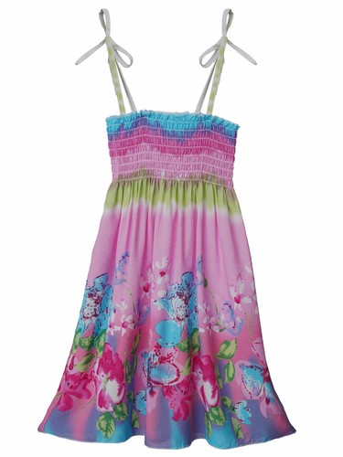 Mädchen Kleid Ärmellos Sommerkleid Rüschen Blumen Bohemien Kleider Trägerkleid - Picture 51 of 151