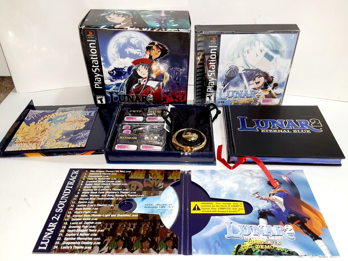 北米版 LUNAR2 ETERNAL BLUE COMPLETE Sony PS1 - Lunar 2: Eternal Blue Complete All 3 Discs