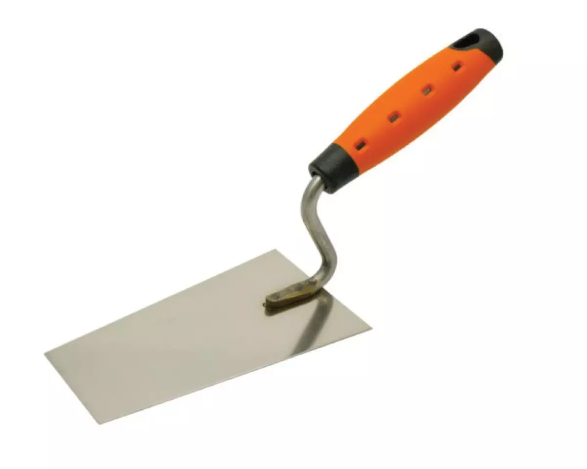 Stainless Steel Bucket Trowel with Soft Grip Plastering Spatula