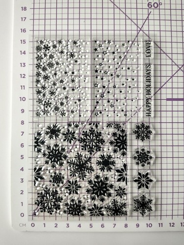 Winter Christmas Snow Snowflakes Clear Stamp Set - Approx 15 x 10cm - Picture 4 of 4