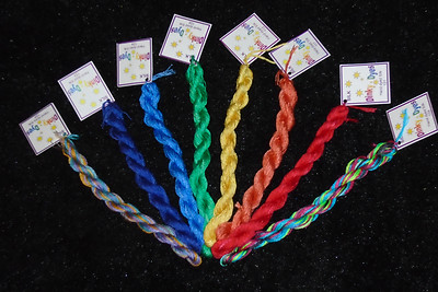 DINKY DYES Silk 6 Strand 8m Hand Dyed Floss THREAD Needlework,Cross Stitch A-L