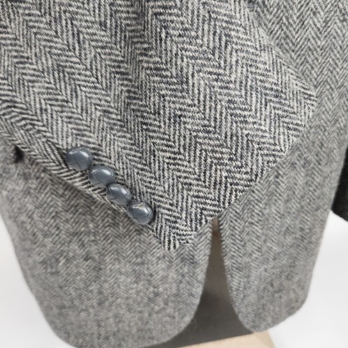 Vintage Botany 500 Milnburn Tweed Blazer Mens 44R Gray Herringbone Sport Coat - Picture 7 of 12