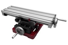 PAULIMOT Kreuztisch aus Aluminium 350 x 100 mm mit Runds&auml;ulenf&uuml;hrung