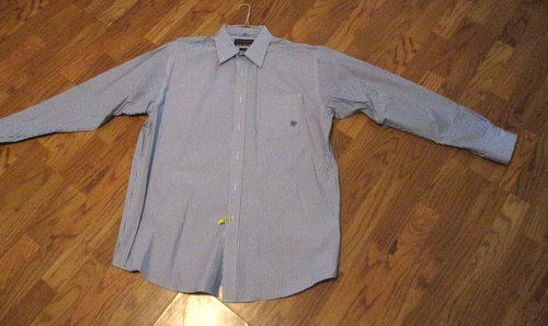 ARIAT Pro Series~Mens Shirt~Blue & White Striped~Size Large~NEW - Foto 1 di 12
