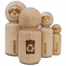 Recycle Can Solid Rubber Stamp for Stamping Crafting Planners