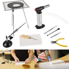Jewelry Soldering Kit w/ Butane Torch Third Hand Tripod for Beginner Silversmith