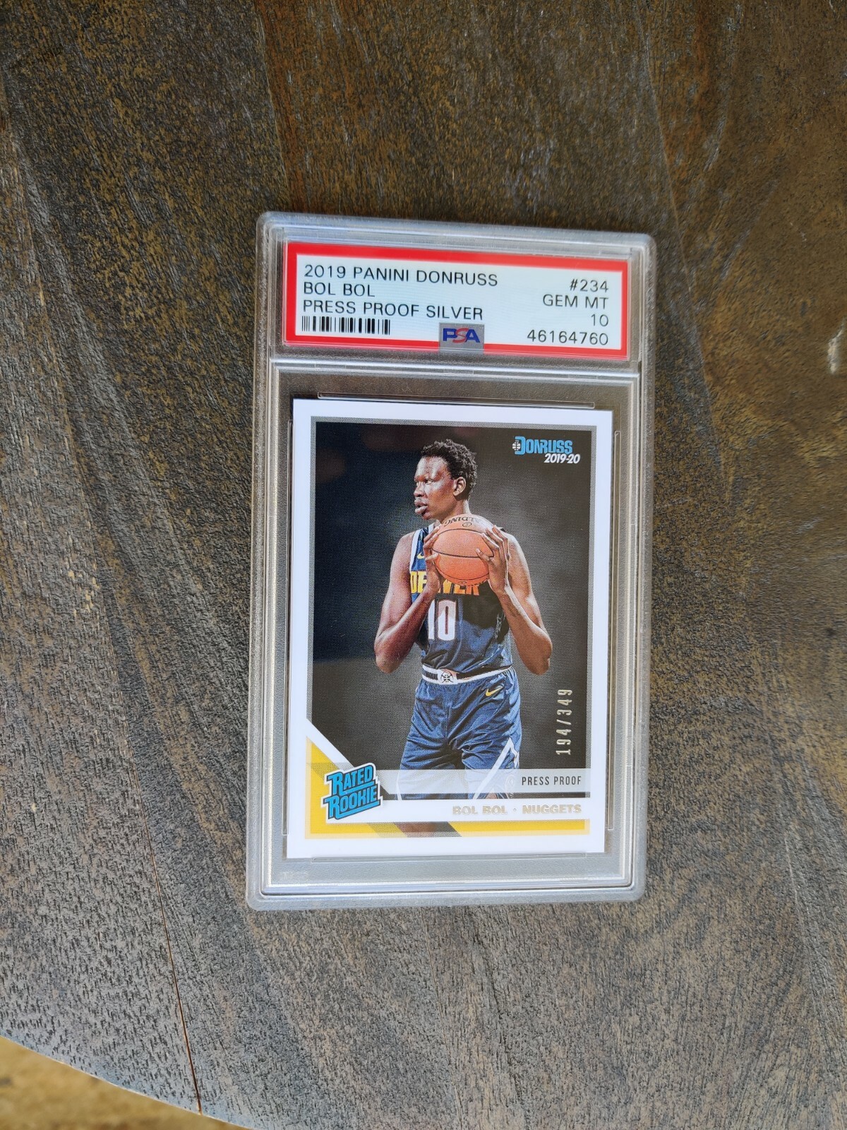 2019 Panini Donruss Bol Bol #234 PSA 10 GEM MINT Press Proof Silver /349 SSP