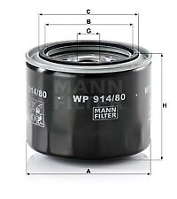 MANN-FILTER WP 914/80 oil filter for Toyota