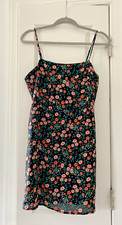 Lulu's Women's Black Floral Spaghetti Strap Dress Size M