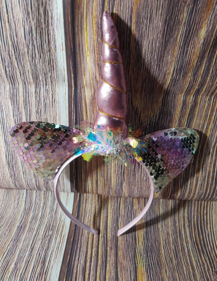 Girls Unicorn Headbands for Birthday Party Halloween Costume Pink - Image 2 of 4