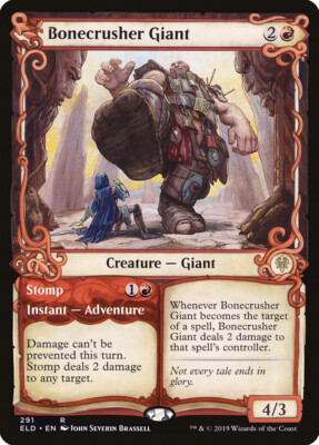 MTG Bonecrusher Giant // Stomp Showcase - Throne of Eldraine #291