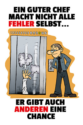 Holzschild 20x30 Ein guter Chef macht nicht alle Fehler selbst er gibt auch ande