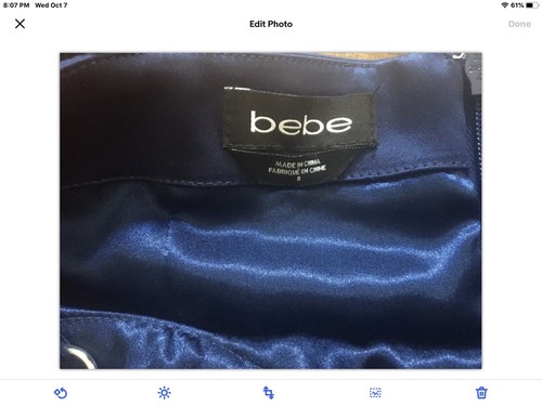 Bebe Size 8 Dark Blue Dress - Picture 4 of 6