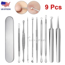 Acne Needle Blackhead Remover Pimple Blemish Comedone Extractor Tweezer Tool Kit