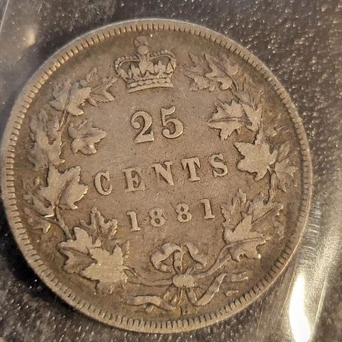 1881 Canada 25 Cents — photo from another recent sale