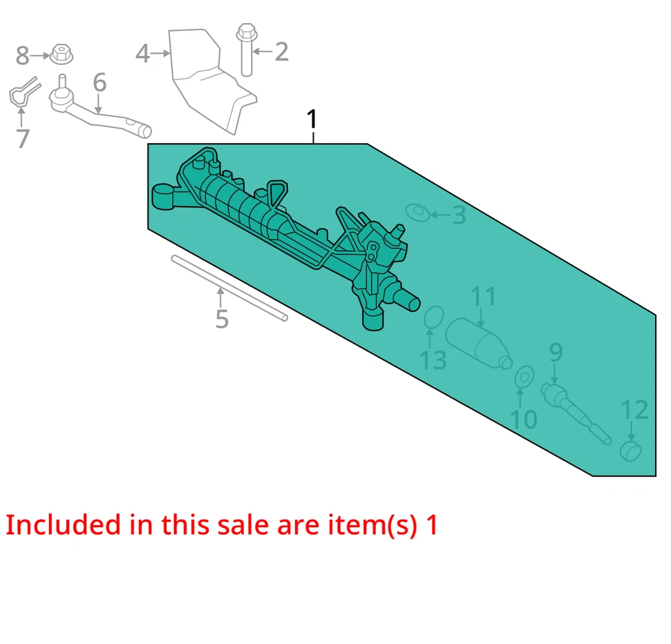 Ford Edge 2008 barra de engranajes de dirección y piñón OEM 130 k millas (LKQ ~ 429417860) Foto 4 de 4