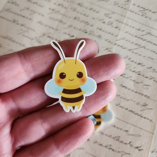 2pc Kawaii Bumble Bee Flat Planar Resin, Craft Supply, PR93460 - Picture 2 of 3