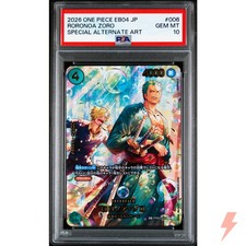PSA 10 Roronoa Zoro SP Alt Art PRB02-006 R ONE PIECE Card Game Japanese 2026