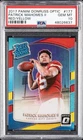2017 PANINI DONRUSS OPTIC RED/YELLOW #177 PATRICK MAHOMES II ROOKIE RC PSA 10