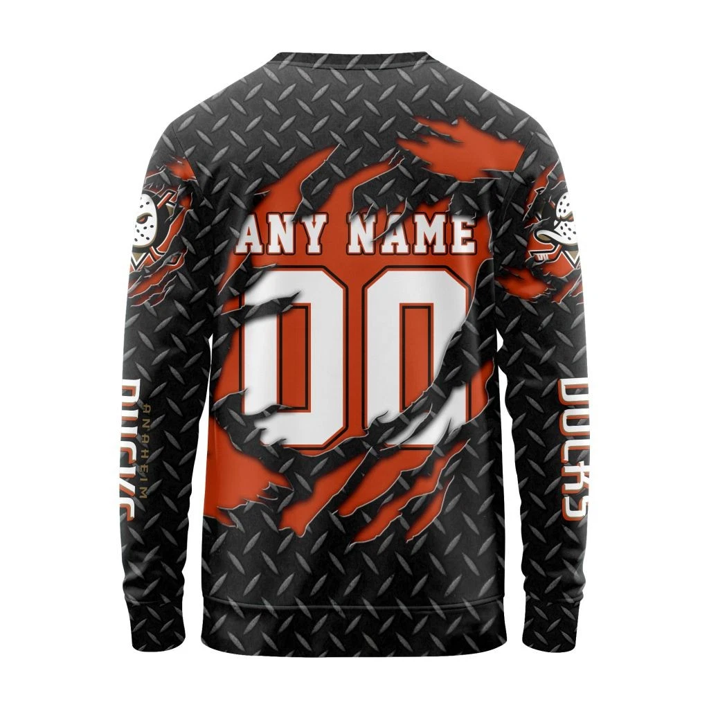 Personalized Anaheim Ducks Sweater Special Black Metal