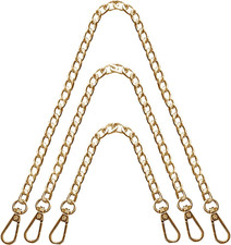 Yiaizhuo 3 Pack 16",36",48" Gold Purse Chain Strap Bag Chains for Handbags