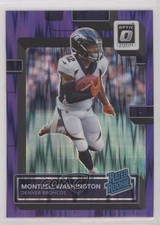2022 Donruss Optic Rated Rookie Purple Shock Prizm Montrell Washington #295 rw9