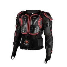 Motorcycle Full Body Armor Protector Removable Racing Jacket Medium Red,
