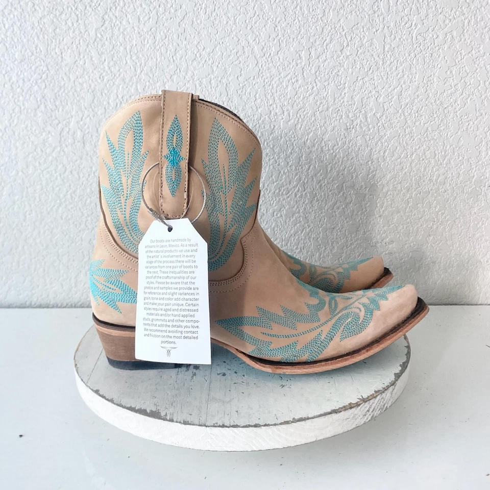 Botín de Vaquero Lane LEXINGTON Mujer Talla 10 Botas de Vaquera Occidentales Sand and Stream Foto 2 de 4