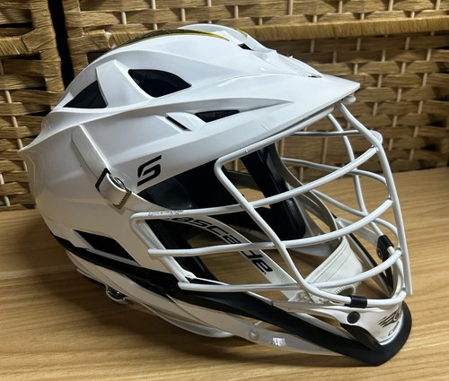 Cascade S Full Face White Lacrosse Helmet, OSFM, VG!!