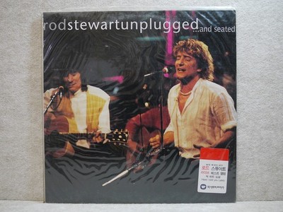Rod Stewart Unplugged...and Seated 1993 Korea LP Lyric W/In Sealed Hyper Sticker