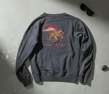 LUCKY BRAND Sweatshirt Crewneck California Bear Paradise Found sz Small S
