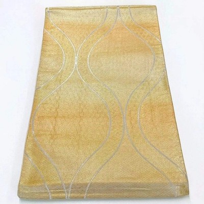 6274# Japanese Vintage Fukuro Obi Belt Kimono Fabric Silk Traditional Gold