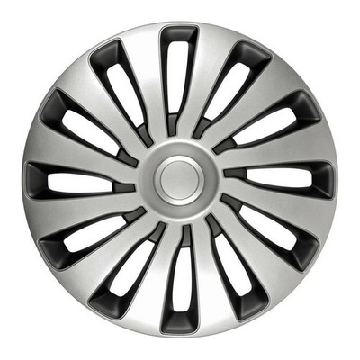 FÜR CITROEN E-BERLINGO 16'' ZOLL RADKAPPEN RADZIERBLENDEN SILBER & SCHWARZ SPANG 4 STÜCK