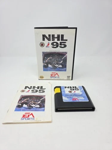 NHL 95 Sega Genesis Complete With Manual CIB Hockey