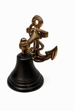 Vintage brass Anchor Wall Hanging Ship Bell Nautical Wall Mounted Door Bell
