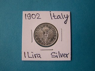 ITALY COINS 1902 YEAR ONE LIRA NICE SILVER COIN.