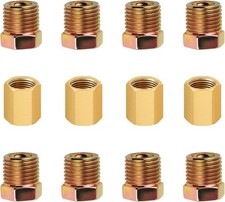 12pcs 716-24 Thread 14 Brake Line Fittings14 Brake Line Union With 8 Nut...