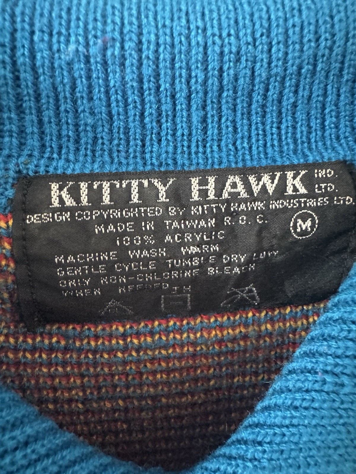 Kitty Hawk Vintage Collared Pullover Sweater Blue… - image 3