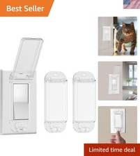 2 Pack Baby Proof Rocker Switch Covers - Transparent Safety Guards for Homes