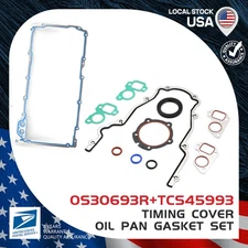 TCS45993+OS30693R Timing Cover Gasket & Oil Pan Gasket Set For Chevrolet Buick