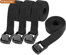 4 Pack Tie Down Straps - Adjustable Ratchet Straps for Trucks & Cargo